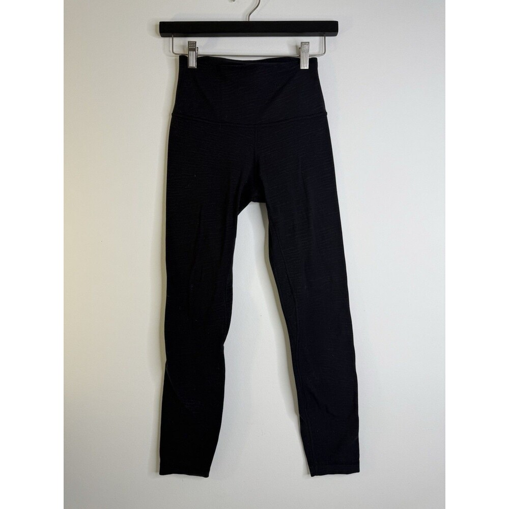 Lululemon Black High Rise Yoga Leggings Athletic Workout Pants Size 4